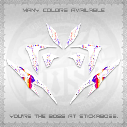 CLICK V2 FOR WHITE DECALS (2026 2F2F SWIRL DESIGN) STICKER KITS BY STICKABOSS