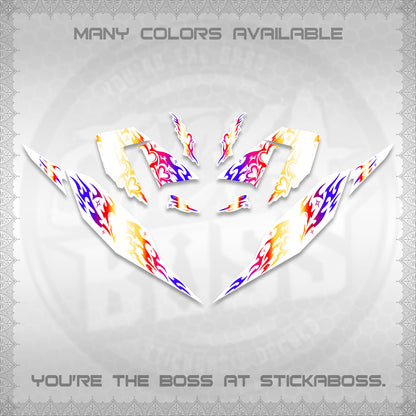 CLICK 125 V4 FOR WHITE DECALS (2026 TRIBAL HEART DESIGN) STICKER KITS BY STICKABOSS