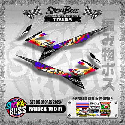 RAIDER 150 Fi ( STOCK DECALS 2023 )【WITH FREEBIES】