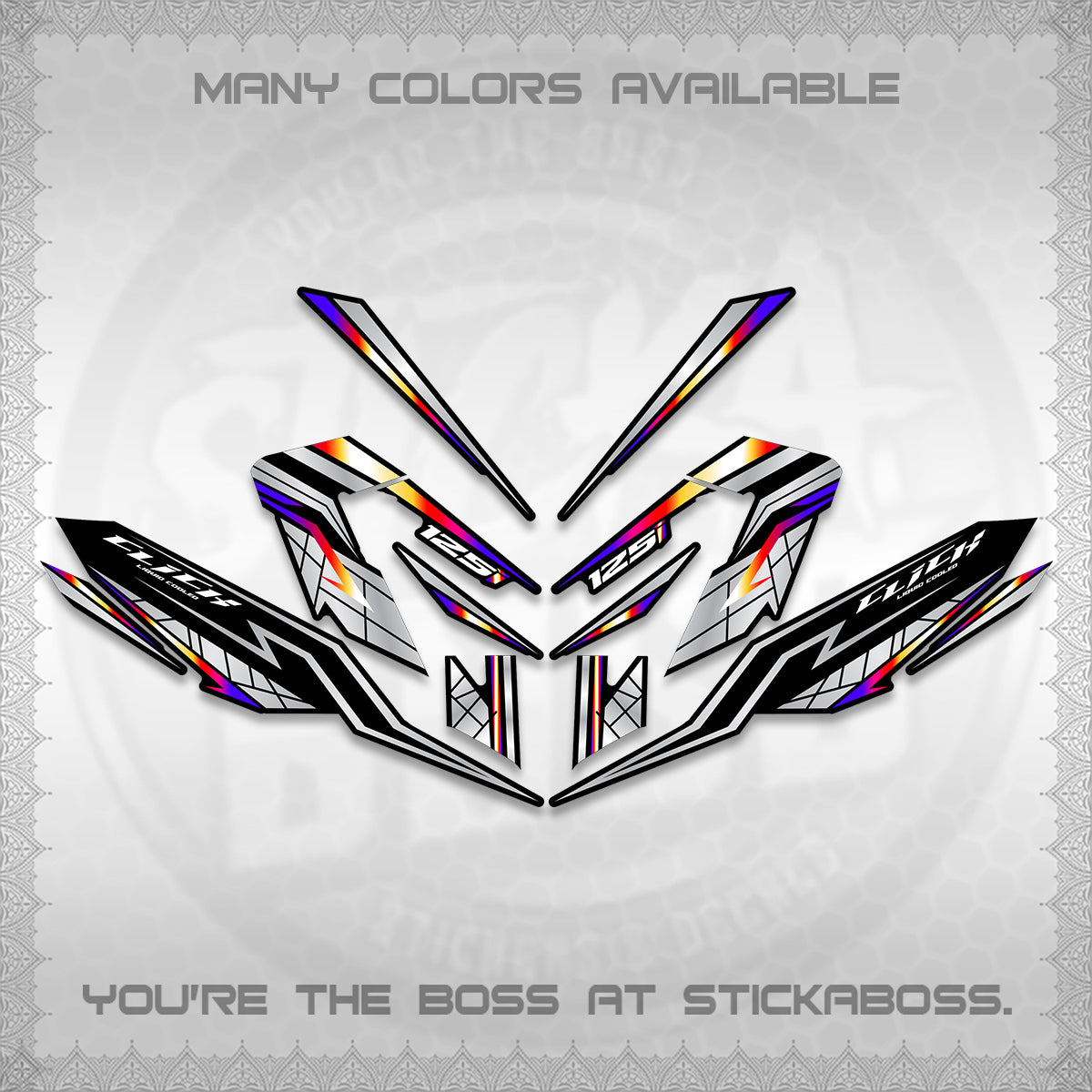 CLICK V4 INDO DECALS (2026 NEW LINE X STYLE) STICKER KITS By STICKABOSS