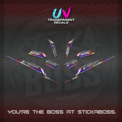 CLICK V3 VARIO STRIPING UV TRANSPARENT DECALS (2026 SPORTS RACE DESIGN) STICKER KITS BY STICKABOSS