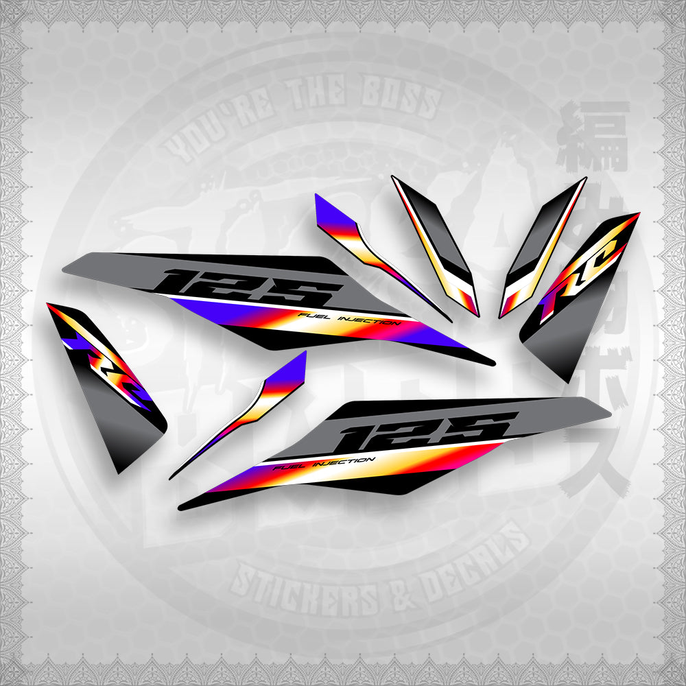 STICKER DECALS for MIO I 125 (MIIM3DARCED) By STICKABOSS (SOFIE LAMINATED WATERPROOF)