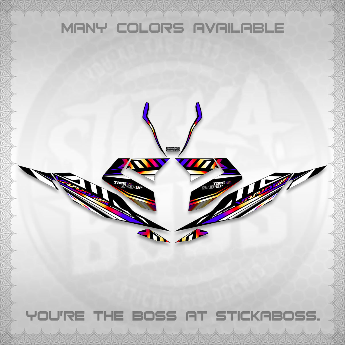 CLICK 125 V4 VARIO DECALS (2026 VR0007 DESIGN) STICKER KITS By STICKABOSS