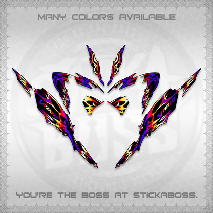 CLICK 125 V4 VARIO DECALS (2026 TRIBAL LIGHTNING DESIGN) STICKER KITS BY STICKABOSS