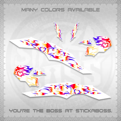 CLICK 125 V3 FOR WHITE DECALS (2026 TRIBAL HEART DESIGN) STICKER KITS BY STICKABOSS