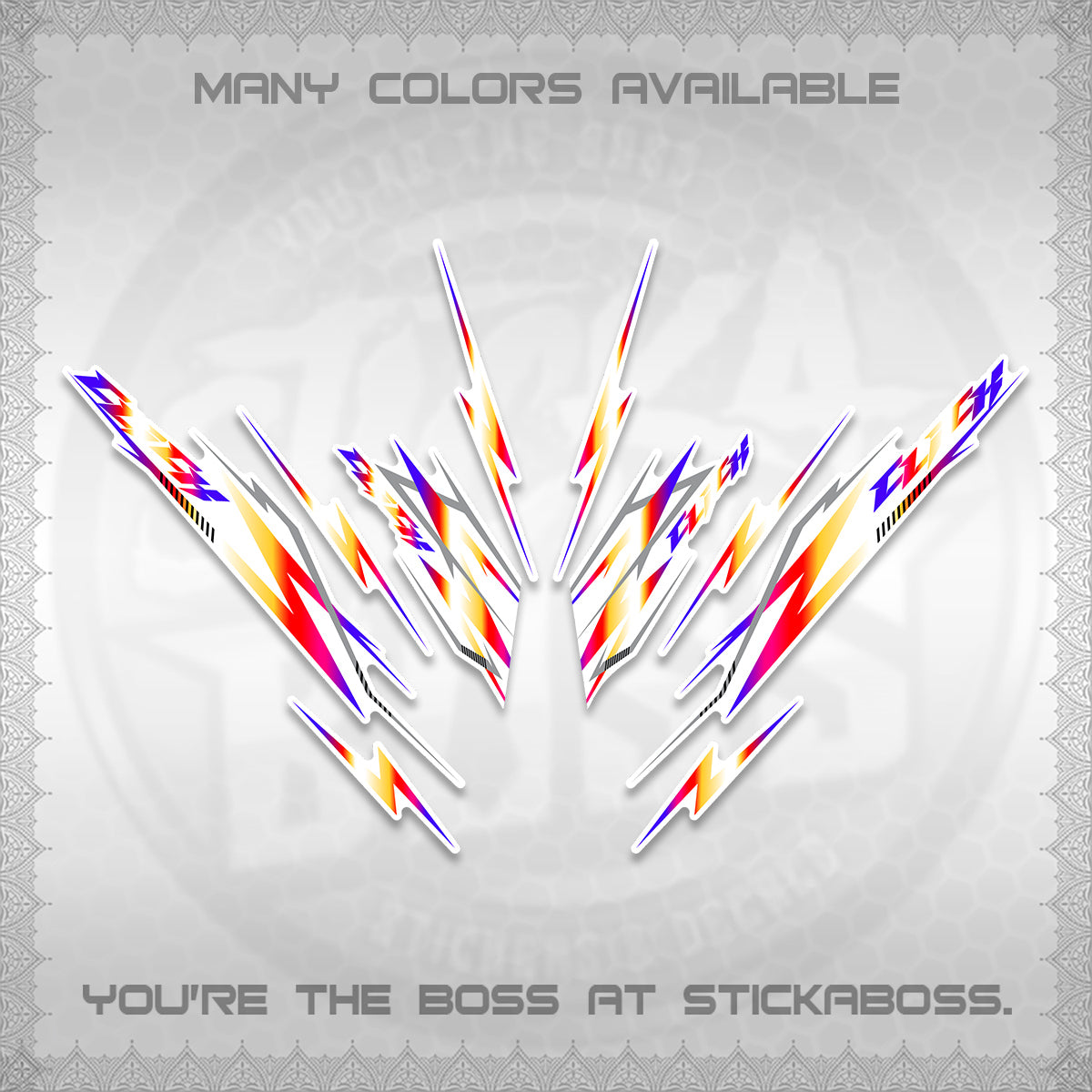 CLICK 125 V2 INDO FOR WHITE DECALS (2024 CL 00-A8 STYLE) STICKER KITS By STICKABOSS