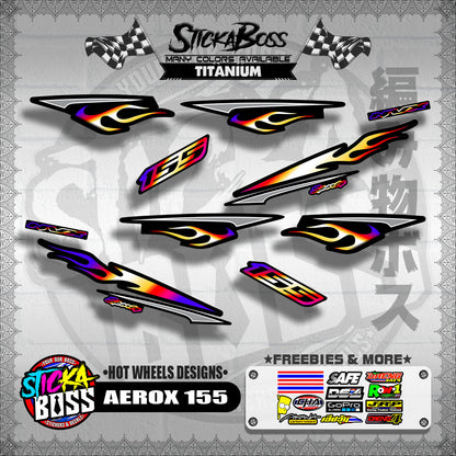 AEROX 155 DECALS ( HOT WHEELS DESIGNS )【WITH FREEBIES】