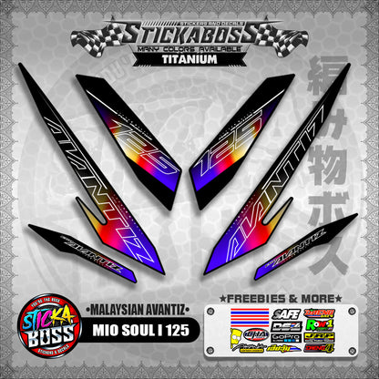 MIO SOUL I 125 STICKER DECALS ( MALAYSIAN AVANTIZ )【WITH FREEBIES】