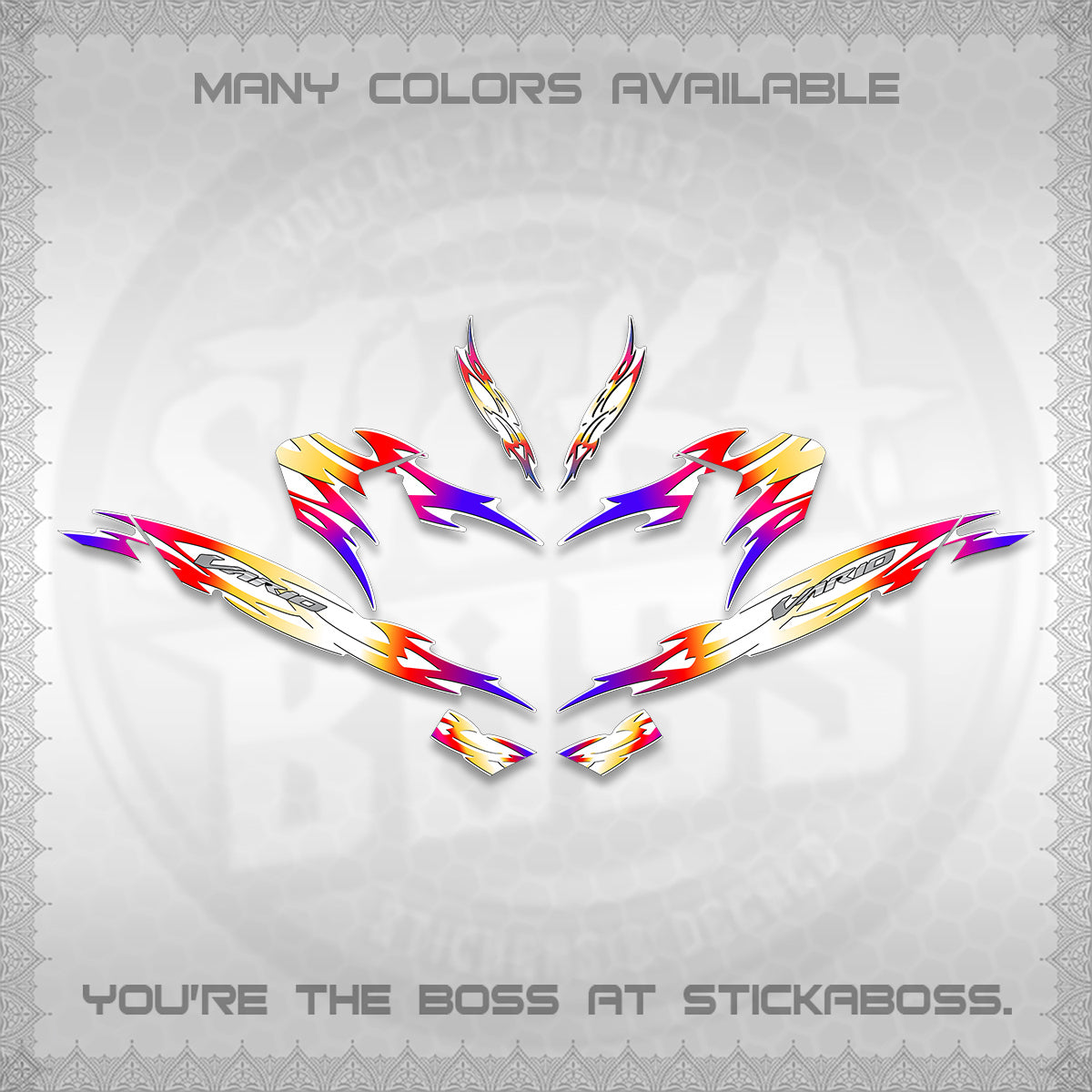 CLICK 125 V4 INDO VARIO FOR WHITE DECALS (2026 NUSANTARA STRIPING) STICKER DECALS By STICKABOSS