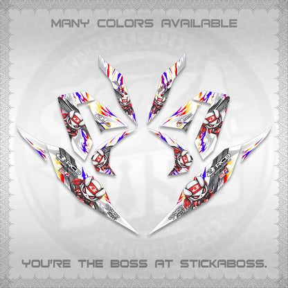 CLICK 125 V4 FOR WHITE DECALS (2026 NEW RCB 2.0 DESIGN) STICKER KITS BY STICKABOSS
