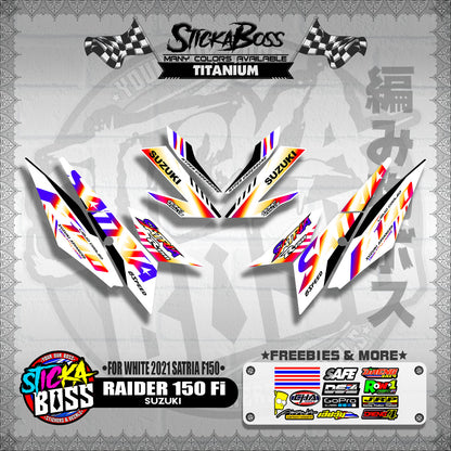 RAIDER 150 Fi DECALS ( FOR WHITE 2021 SATRIA F150 )【WITH FREEBIES】