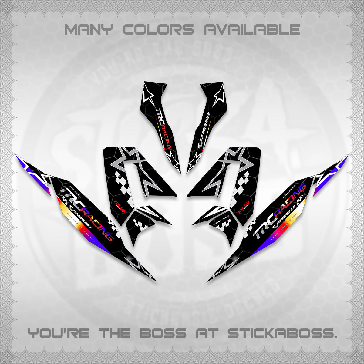 CLICK V4 DECALS (2026 TRC RACING DESIGN)STICKER DECALS By STICKABOSS