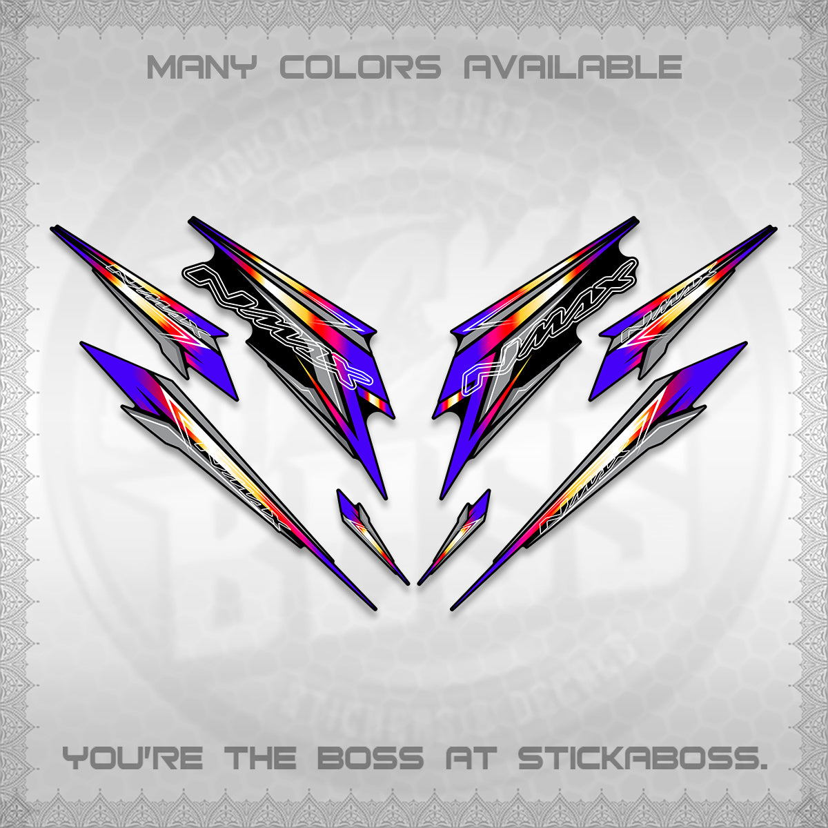 NMAX V2 DECALS (2024 NM 00-A1 STYLE) STICKER DECALS By STICKABOSS