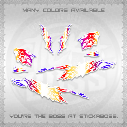 CLICK 125 V2 FOR WHITE DECALS (2026 TRIBAL HEART DESIGN) STICKER KITS BY STICKABOSS