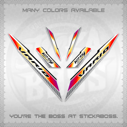 CLICK 125 V3 VARIO FOR WHITE DECALS (2024 SV 12-A1 STYLE) STICKER DECALS By STICKABOSS
