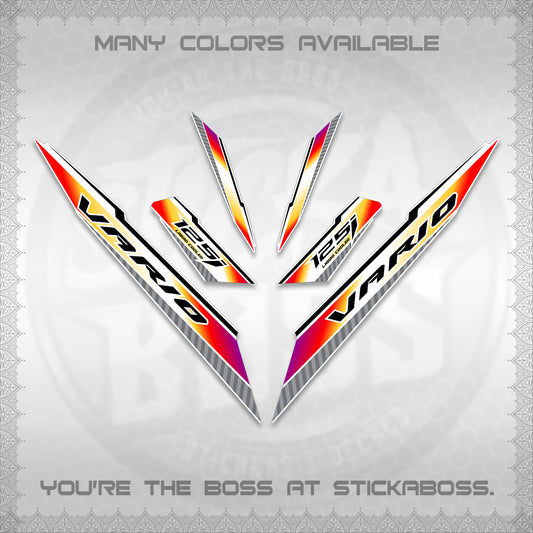 CLICK 125 V3 VARIO FOR WHITE DECALS (2024 SV 12-A1 STYLE) STICKER DECALS By STICKABOSS