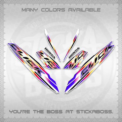 CLICK 125 V3 INDO FOR WHITE DECALS (2024 SV 13-A2 STYLE) STICKER KITS By STICKABOSS
