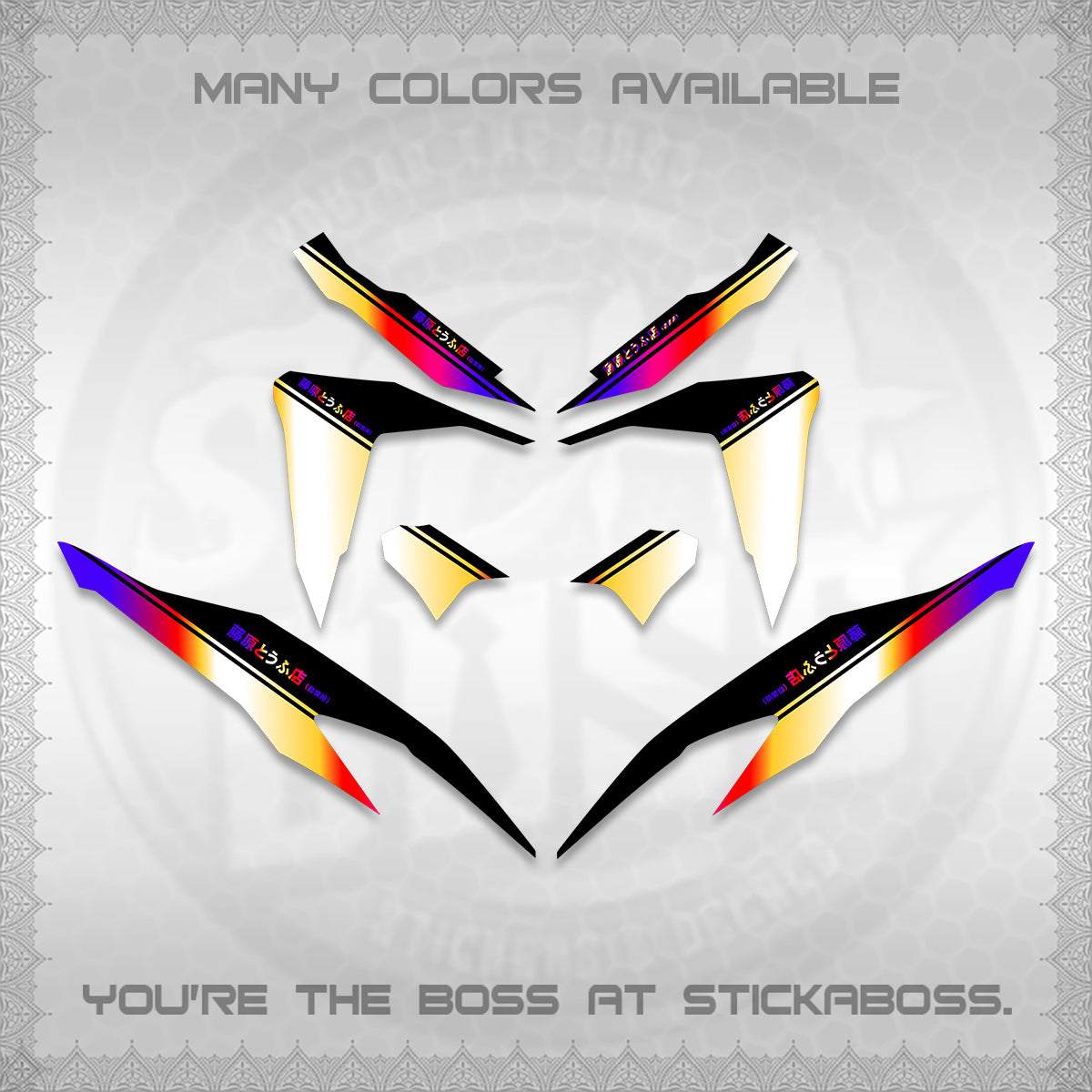 CLICK V2 DECALS (TRUENO STYLE DESIGN) STICKER KITS BY STICKABOSS