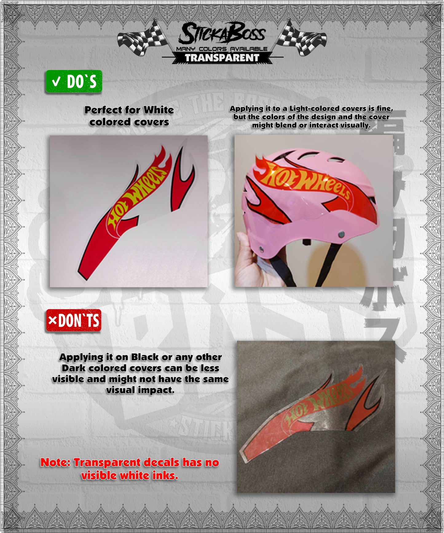 CLICK 125 V3 DECALS ( TRANSPARENT 00041-V3 VARIO STRIPPING ) 【WITH FREEBIES】