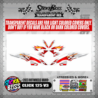 CLICK 125 V3 DECALS ( 2023 HOTWHEELS VARIO )【WITH FREEBIES】