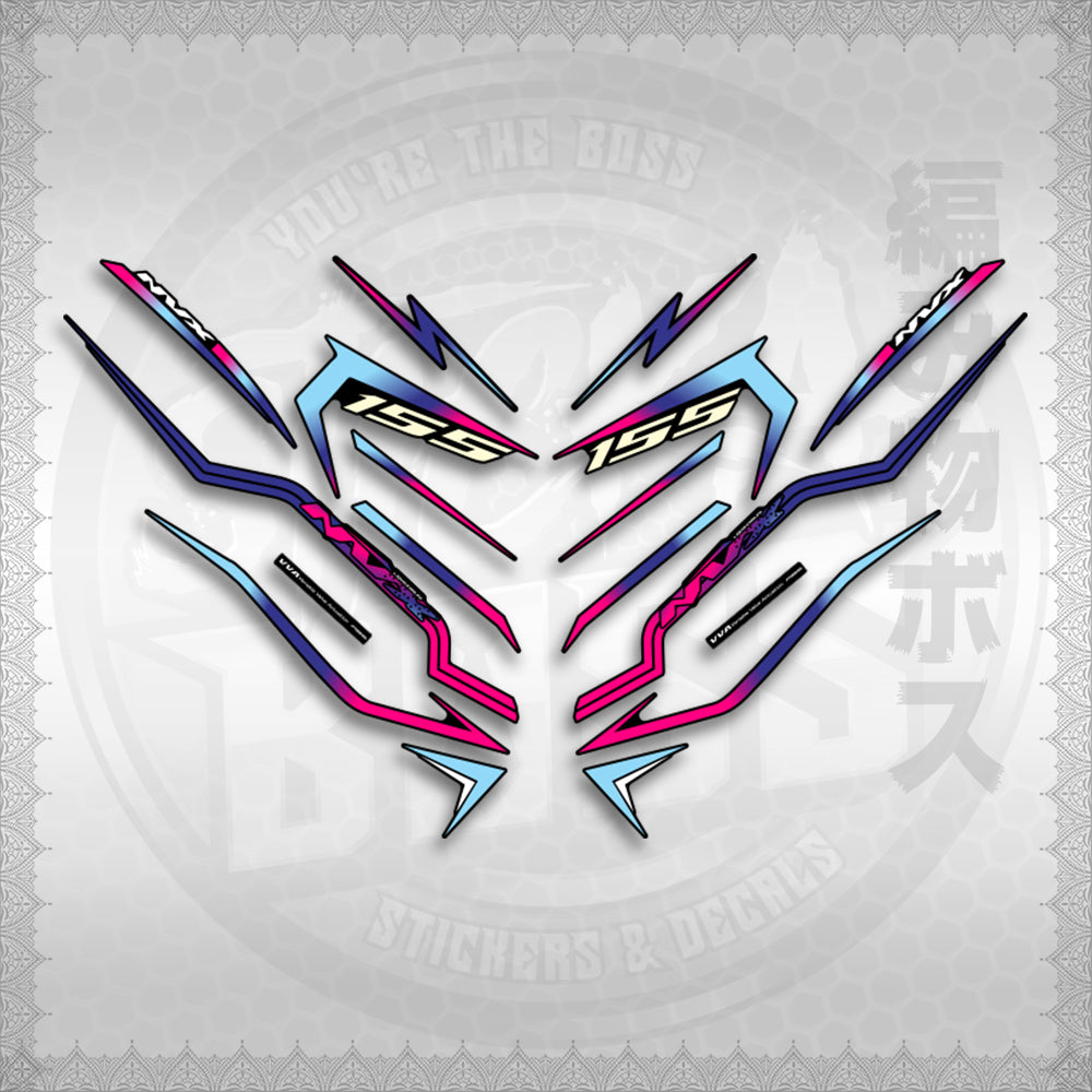 STICKER DECALS for AEROX V3 ALPHA TURBO INDO (AV3STTIRA) By STICKABOSS (SOFIE LAMINATED WATERPROOF)