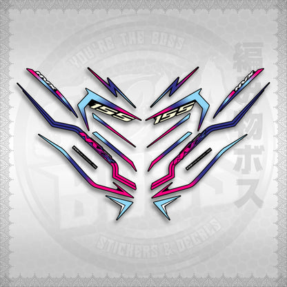 STICKER DECALS for AEROX V3 ALPHA TURBO INDO (AV3STTIRA) By STICKABOSS (SOFIE LAMINATED WATERPROOF)