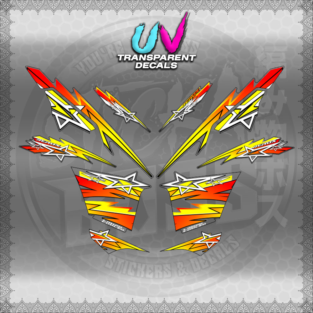 【PREMIUM UV PRINT】TRANSPARENT AEROX V3 ALPHA TURBO INDO (AV3STST01)【WITH FREEBIES】