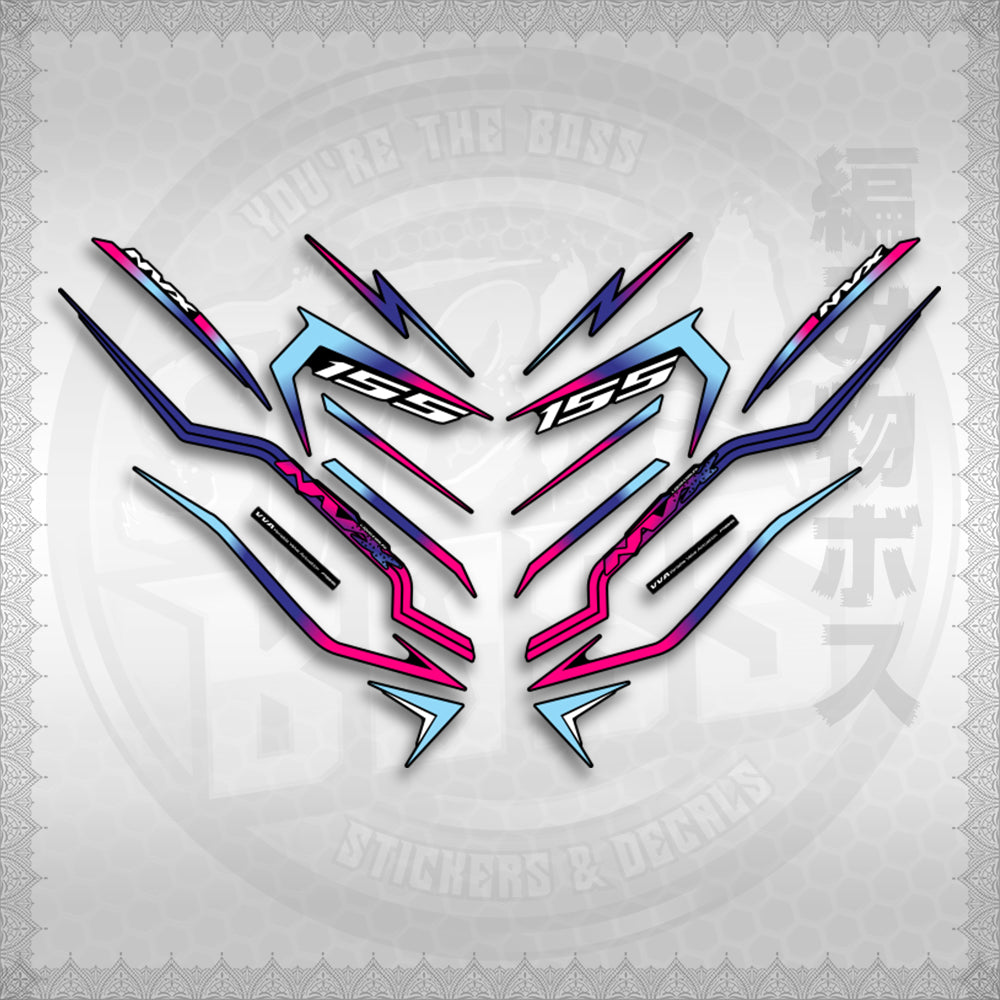 STICKER DECALS for AEROX V3 ALPHA TURBO INDO (AV3STTIRA) By STICKABOSS (SOFIE LAMINATED WATERPROOF)