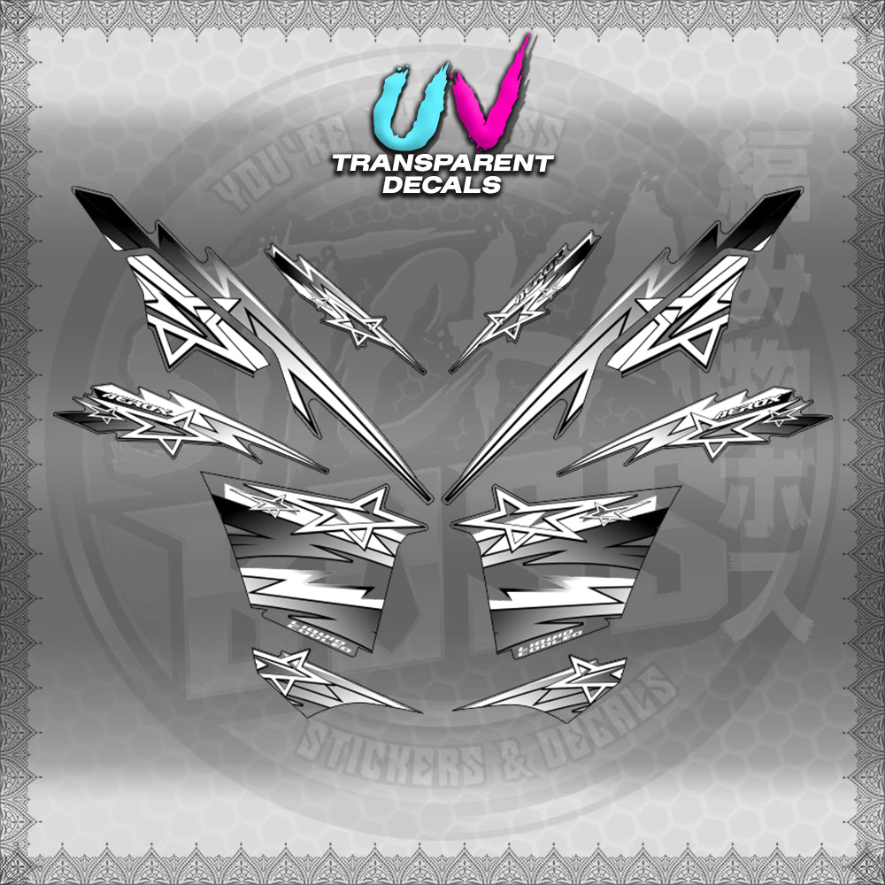 【PREMIUM UV PRINT】TRANSPARENT AEROX V3 ALPHA TURBO INDO (AV3STST01)【WITH FREEBIES】