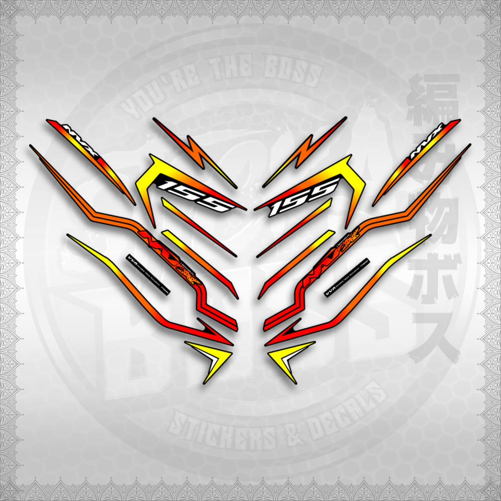 STICKER DECALS for AEROX V3 ALPHA TURBO INDO (AV3STTIRA) By STICKABOSS (SOFIE LAMINATED WATERPROOF)