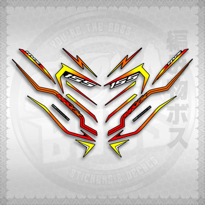 STICKER DECALS for AEROX V3 ALPHA TURBO INDO (AV3STTIRA) By STICKABOSS (SOFIE LAMINATED WATERPROOF)