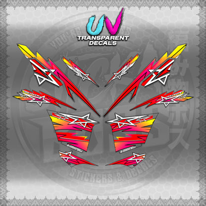 【PREMIUM UV PRINT】TRANSPARENT AEROX V3 ALPHA TURBO INDO (AV3STST01)【WITH FREEBIES】