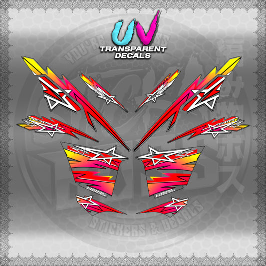 【PREMIUM UV PRINT】TRANSPARENT AEROX V3 ALPHA TURBO INDO (AV3STST01)【WITH FREEBIES】