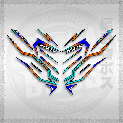 STICKER DECALS for AEROX V3 ALPHA TURBO INDO (AV3STTIRA) By STICKABOSS (SOFIE LAMINATED WATERPROOF)