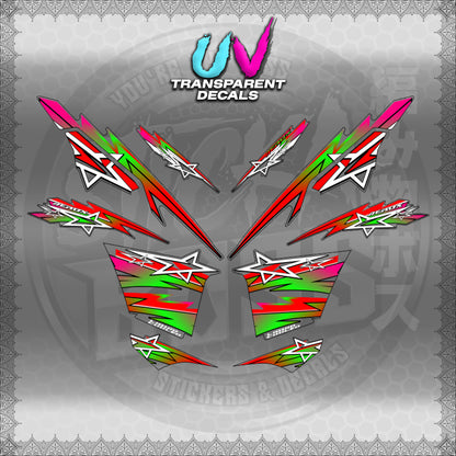 【PREMIUM UV PRINT】TRANSPARENT AEROX V3 ALPHA TURBO INDO (AV3STST01)【WITH FREEBIES】