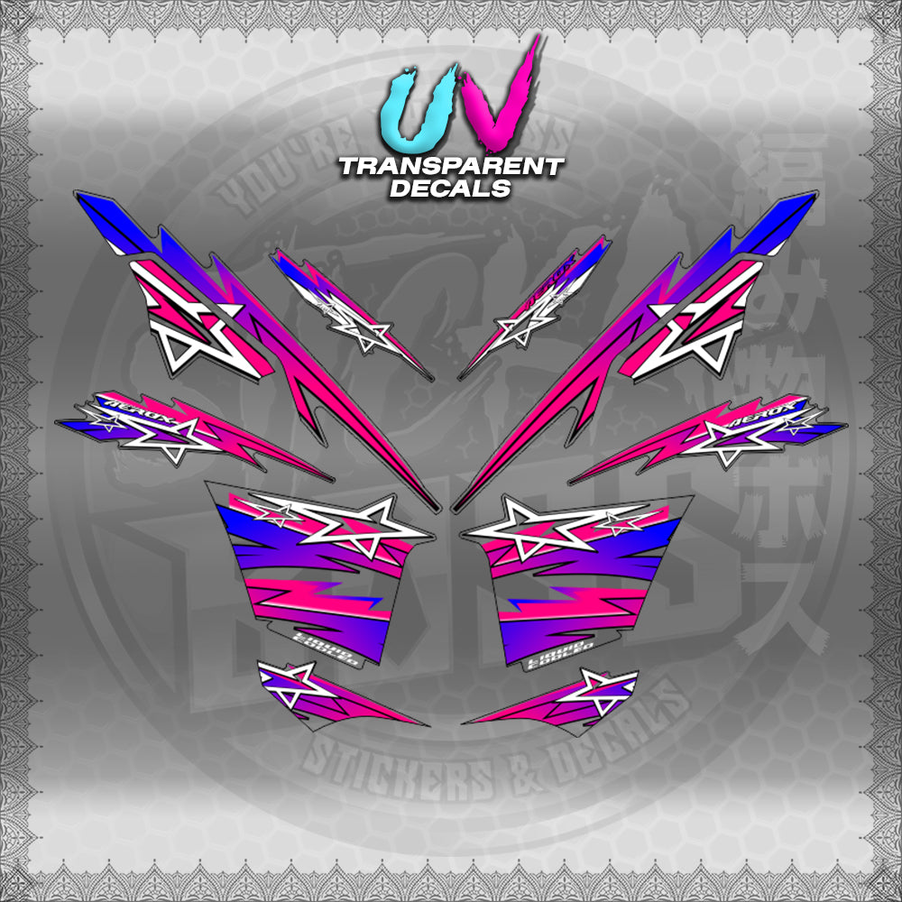 【PREMIUM UV PRINT】TRANSPARENT AEROX V3 ALPHA TURBO INDO (AV3STST01)【WITH FREEBIES】