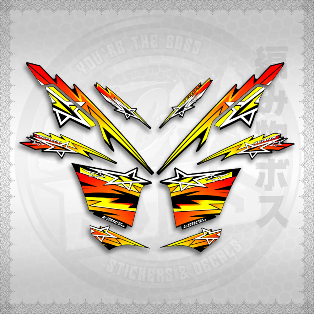 STICKER DECALS for AEROX V3 ALPHA TURBO INDO (AVRSTST01) By STICKABOSS (SOFIE LAMINATED WATERPROOF)