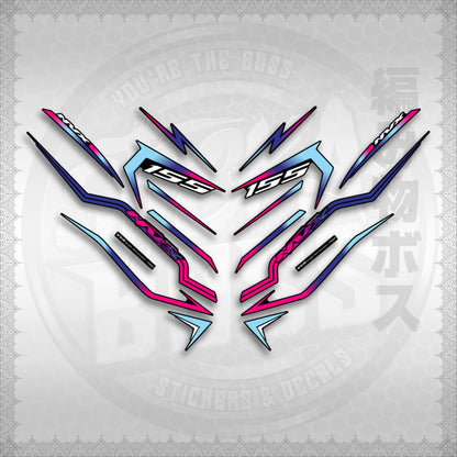 STICKER DECALS for AEROX V3 ALPHA TURBO INDO (AV3STTIRA) By STICKABOSS (SOFIE LAMINATED WATERPROOF)