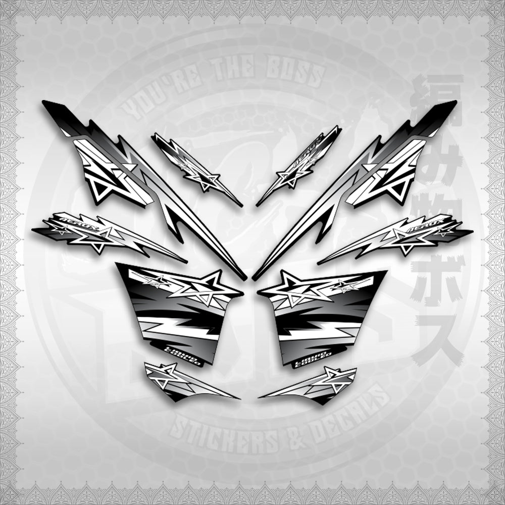 STICKER DECALS for AEROX V3 ALPHA TURBO INDO (AVRSTST01) By STICKABOSS (SOFIE LAMINATED WATERPROOF)