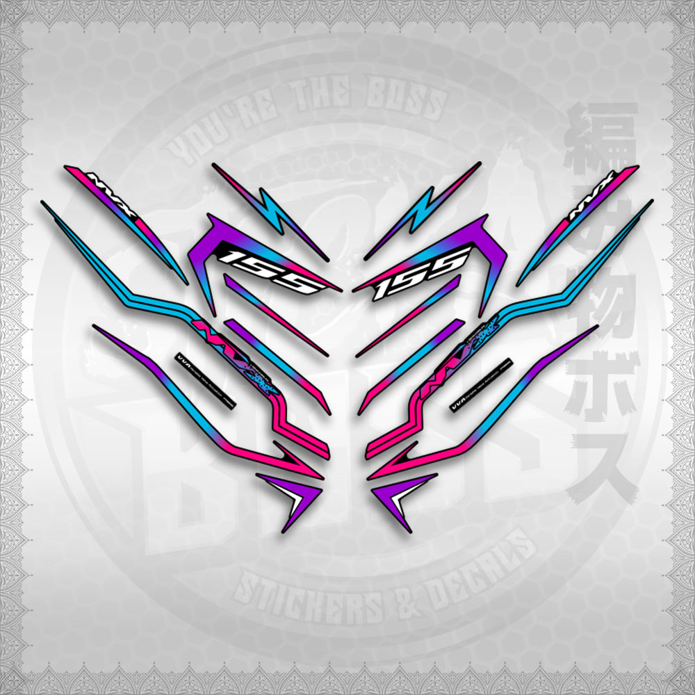 STICKER DECALS for AEROX V3 ALPHA TURBO INDO (AV3STTIRA) By STICKABOSS (SOFIE LAMINATED WATERPROOF)