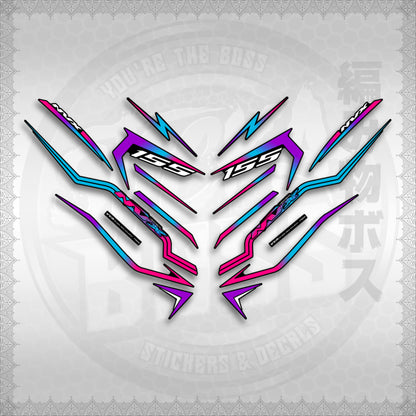 STICKER DECALS for AEROX V3 ALPHA TURBO INDO (AV3STTIRA) By STICKABOSS (SOFIE LAMINATED WATERPROOF)