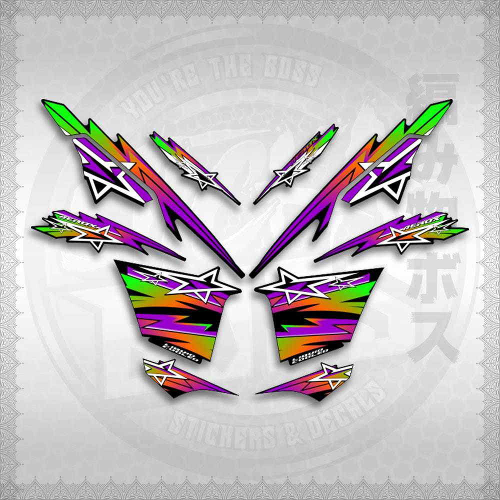 STICKER DECALS for AEROX V3 ALPHA TURBO INDO (AVRSTST01) By STICKABOSS (SOFIE LAMINATED WATERPROOF)