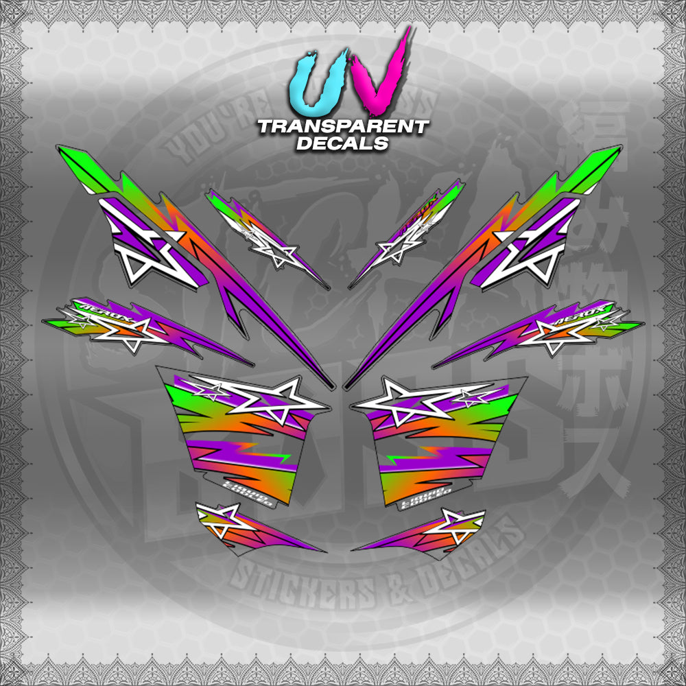 【PREMIUM UV PRINT】TRANSPARENT AEROX V3 ALPHA TURBO INDO (AV3STST01)【WITH FREEBIES】