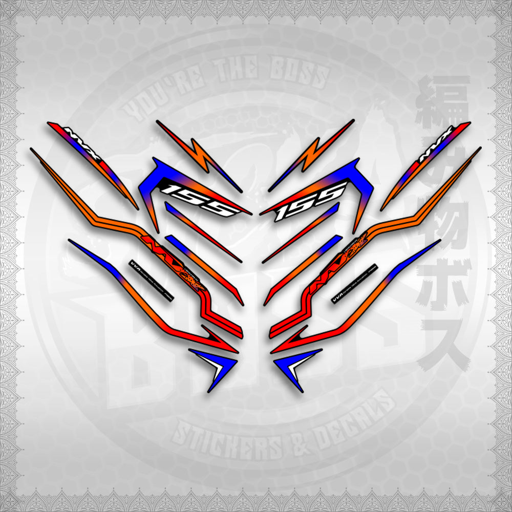 STICKER DECALS for AEROX V3 ALPHA TURBO INDO (AV3STTIRA) By STICKABOSS (SOFIE LAMINATED WATERPROOF)