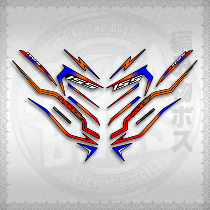 STICKER DECALS for AEROX V3 ALPHA TURBO INDO (AV3STTIRA) By STICKABOSS (SOFIE LAMINATED WATERPROOF)