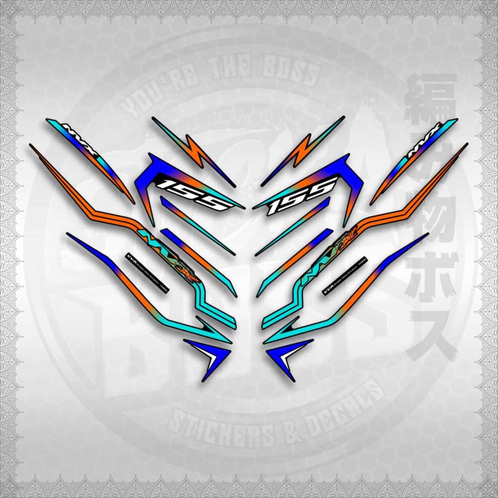 STICKER DECALS for AEROX V3 ALPHA TURBO INDO (AV3STTIRA) By STICKABOSS (SOFIE LAMINATED WATERPROOF)