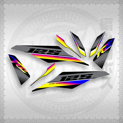 STICKER DECALS for MIO I 125 (MIIM3DARCED) By STICKABOSS (SOFIE LAMINATED WATERPROOF)