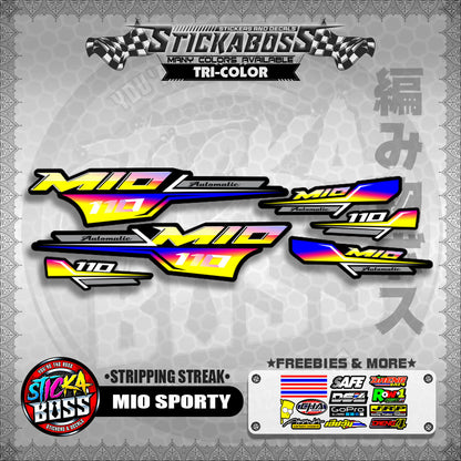 MIO SPORTY THAI CONCEPT STICKER DECALS ( STRIPPING STREAK )【WITH FREEBIES】