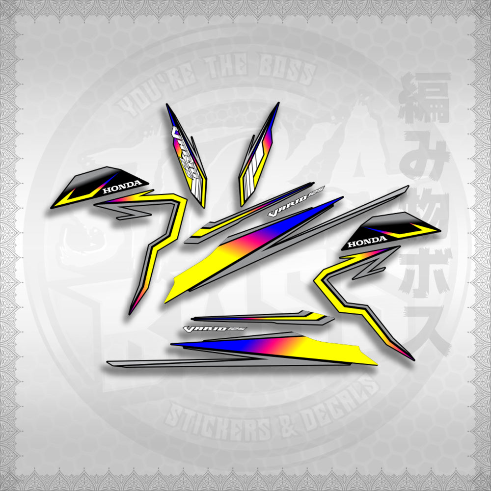 CLICK 125 V3 VARIO VR182114 DESIGN STICKER DECALS By STICKABOSS (SOFIE LAMINATED WATERPROOF)