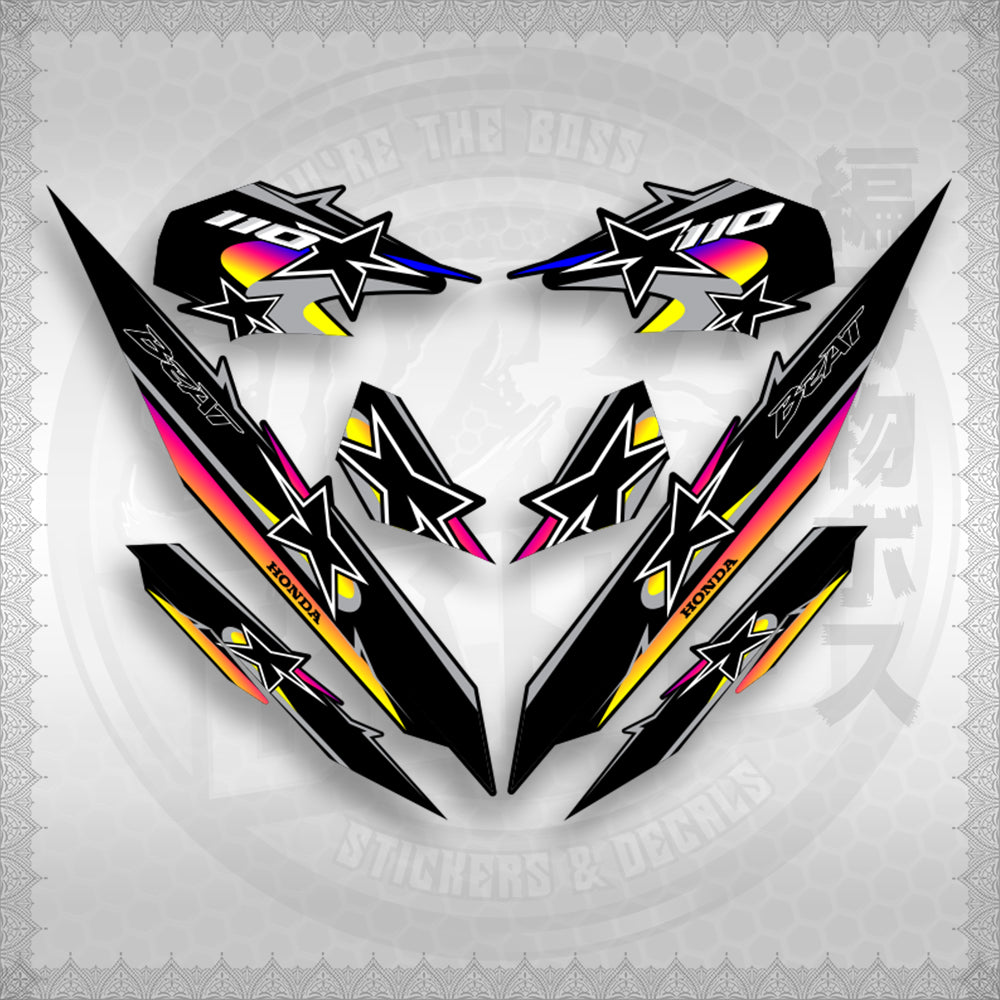 BEAT Fi V3 INDO CONCEPT ( TERBARU MOTIF ) STICKER DECALS By STICKABOSS